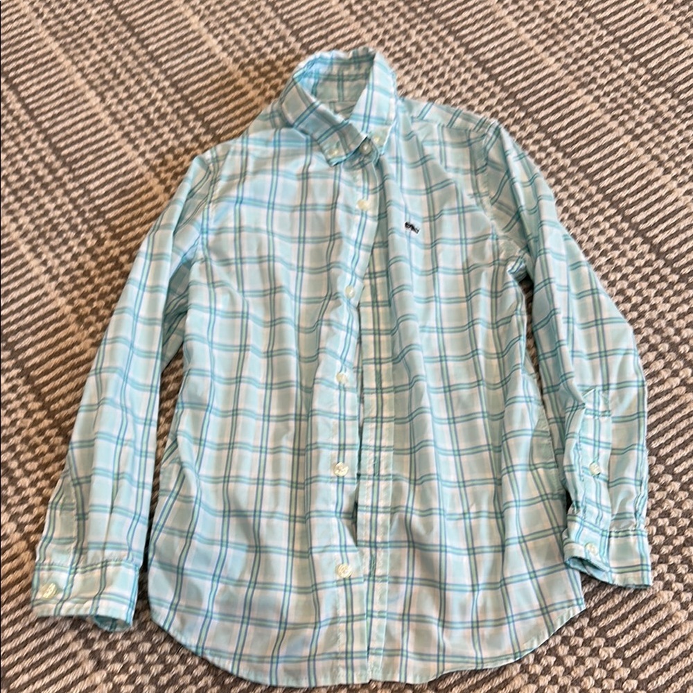 Vineyard Vines Blue Casual Button Down Shirt